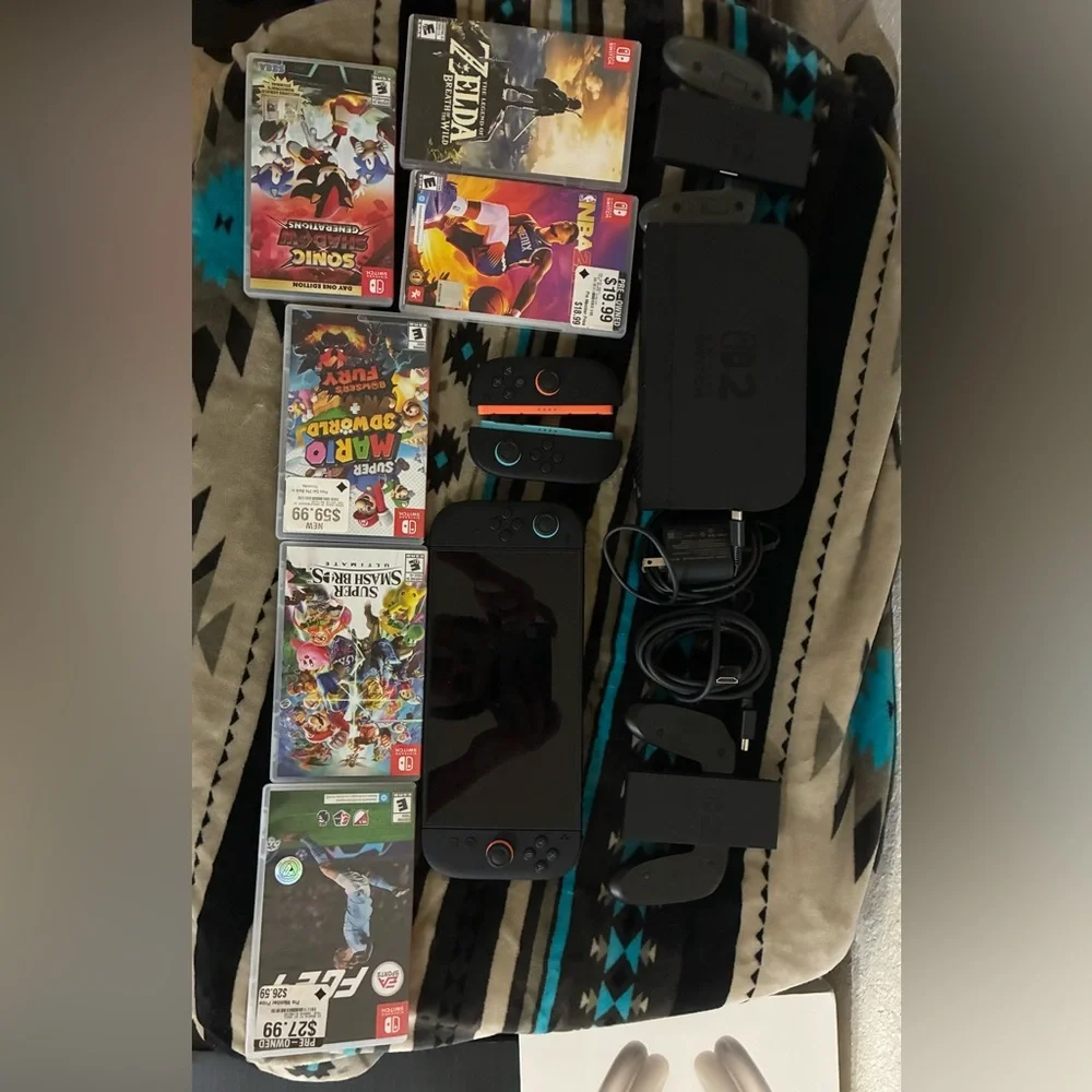 Nintendo Switch Console with Black and Red/Blue Joy-Con